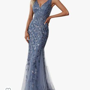Blue long dress